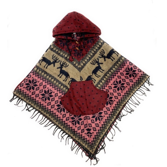 Hooded Wool Poncho - Picture 5 of 8